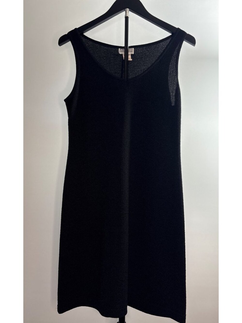 Vintage Robbie Bee Black Sleeveless V-Neckline Casual Evening Dress Size 8 P